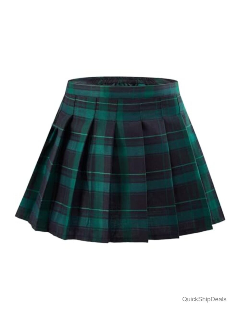 Women's Pleated Skort High-Waisted A-Line Mini Skirt with Built-in Shorts